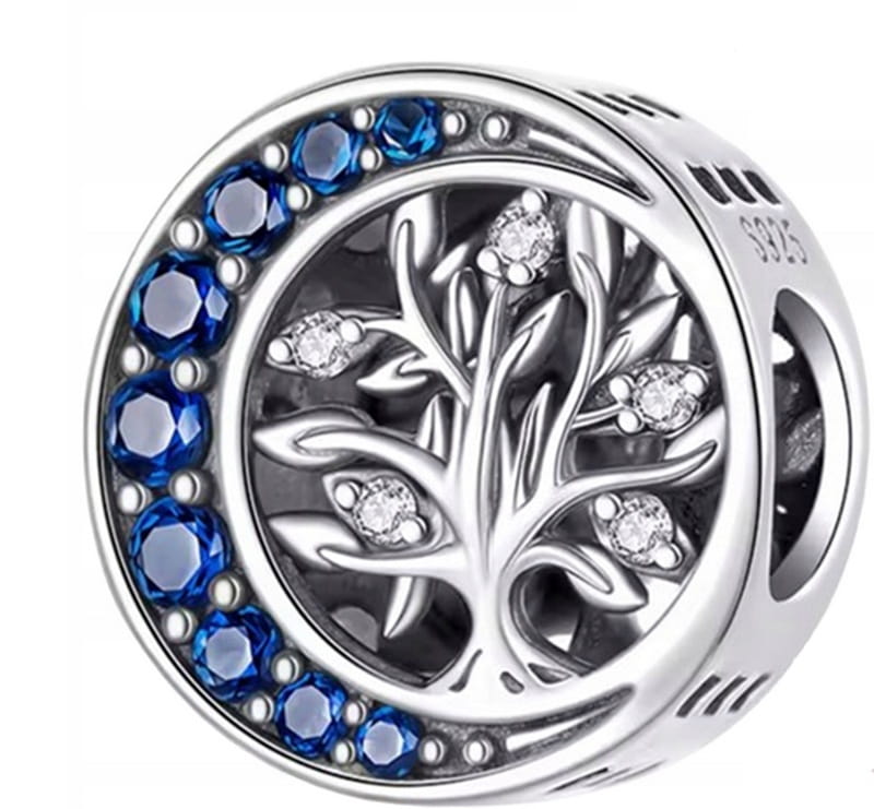 Charms do Pandora Drzewo Życia  księżyc srebrny charms SREBRO próby s925