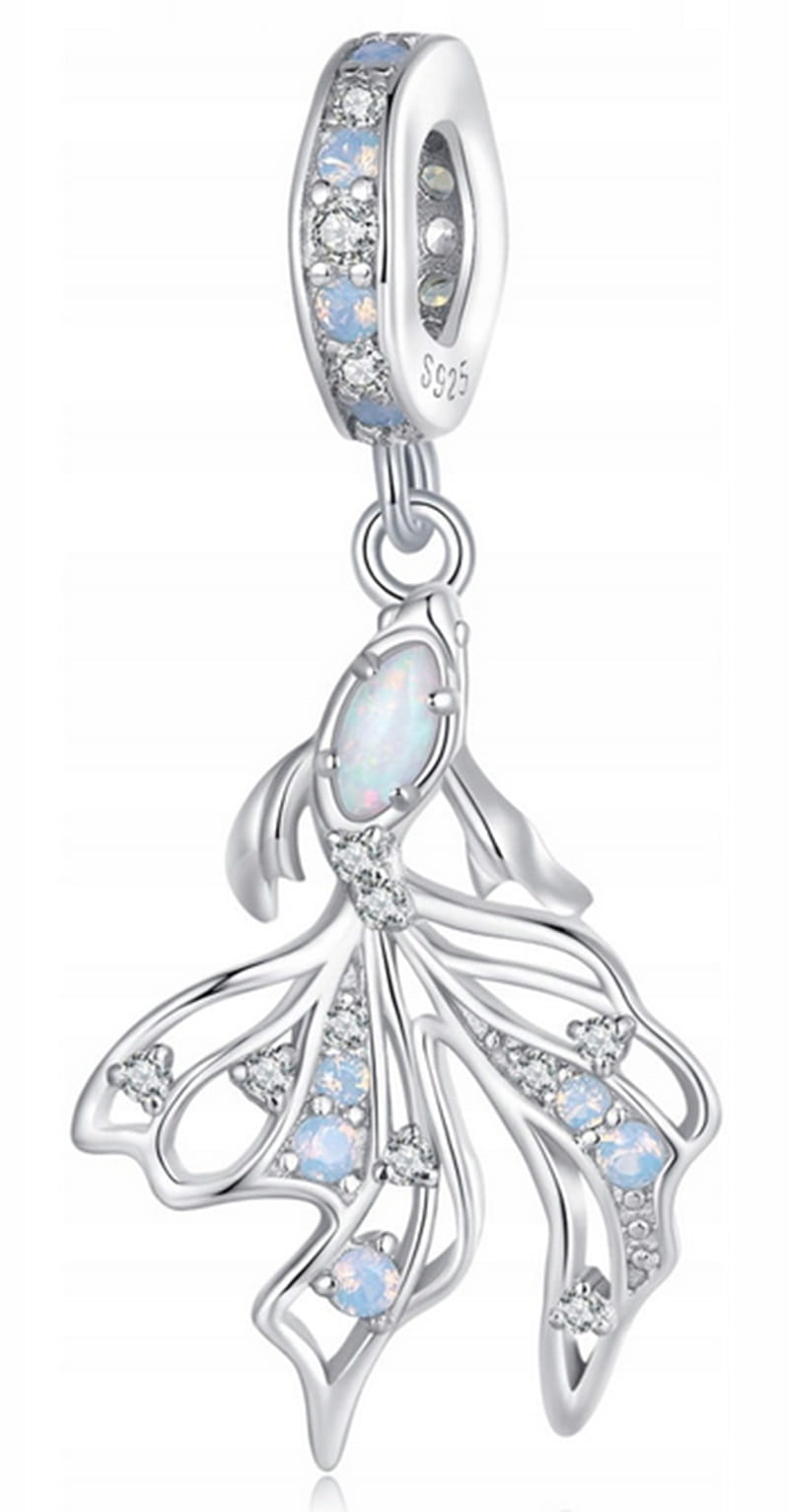 Charms do Pandora Połyskująca Rybka Welonka SREBROs925