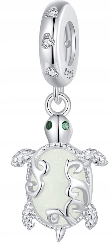 Charms do Pandora Żółw Morski świecący w ciemności  SREBRO próba s925