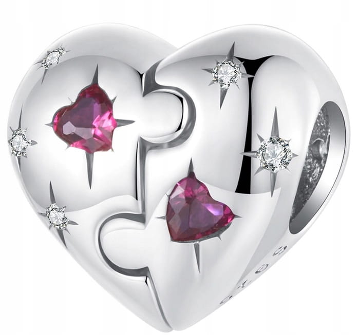 Charms do Pandora Serce Dla Mamy Przyjaciółki  Dwie Połówki SREBRO próba S925