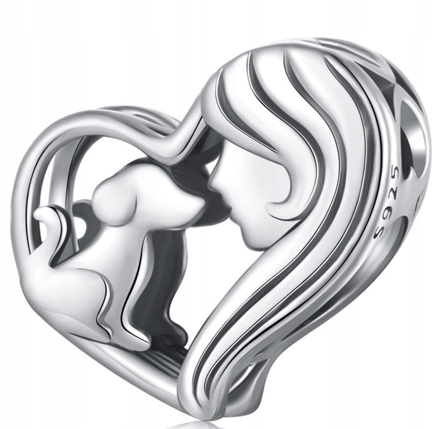 Charms do Pandora Pies  serce pupil SREBRO próba s925