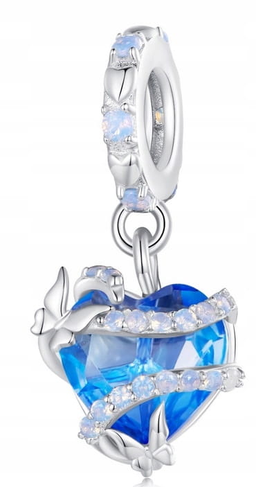 Charms do Pandora Serce Oceanu Błękitne SREBRO próba s925