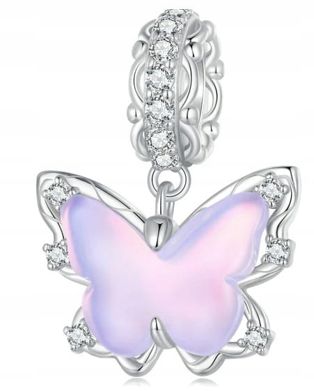Charms do Pandora lawendowy motyl SREBRO próba s925