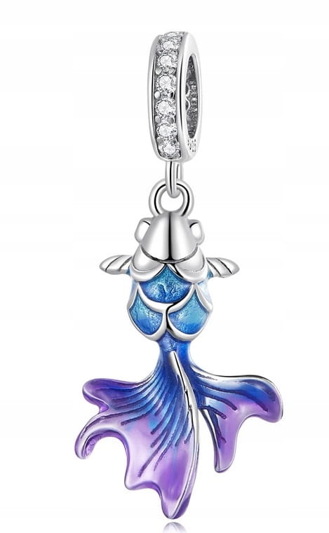 Charms do Pandra kolorowa rybka srebrna zawieszka SREBRO próba s925