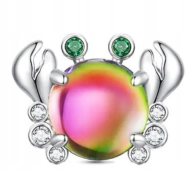 Charms do Pandora tęczowy KRAB srebrny SREBRO próba s925