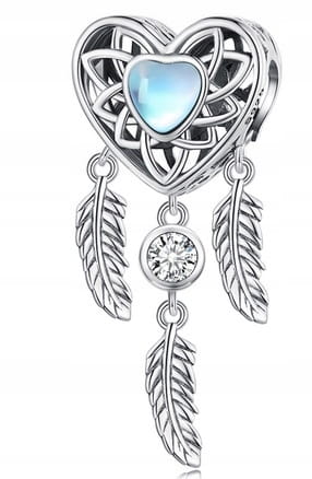 Charms do Pandora łapacz snów opalizujące Serce SREBRO próba s925
