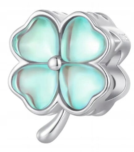 Charms do Pandora Zielona Koniczynka szczęście  SREBRO próba  s925